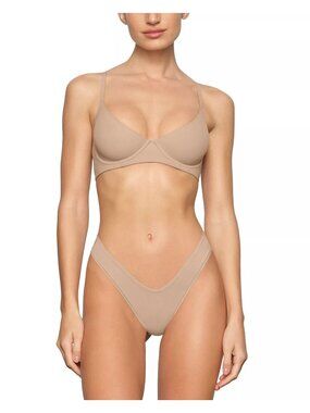 NWT SKIMS Women's Fits Everybody Unlined Demi Bra - Clay - Size 36DD